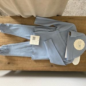 NWT Moon organics blue bunny 3 piece set 3-6month